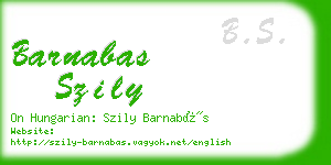 barnabas szily business card